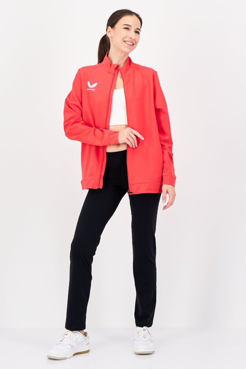 CASTORE Women Sportswear Fit Long Sleeve Training Track Jacket, Red - Image 2